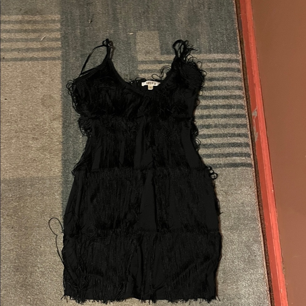 Black Fringe Dress
